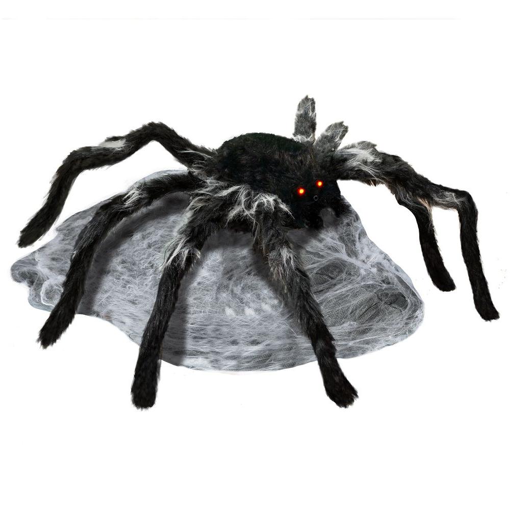 22 in. Animated Jumping Spider with Red LED Eyes