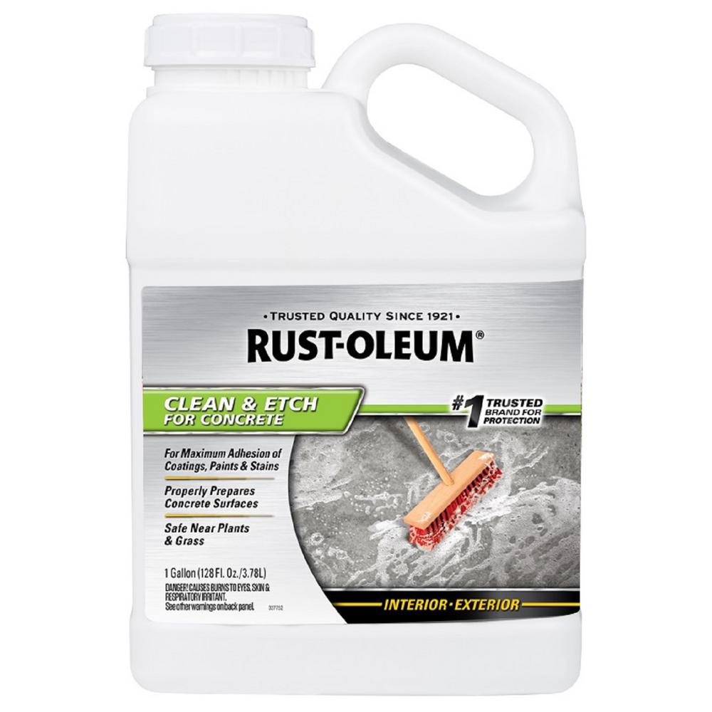 Rust Oleum 1 Gal Concrete Etch And Cleaner 301242 The Home Depot