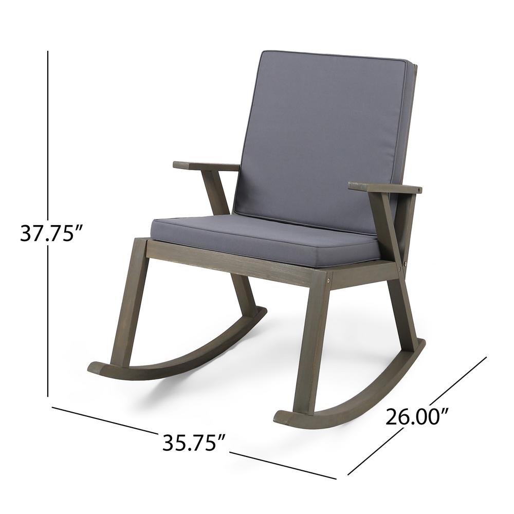 dark gray rocking chair