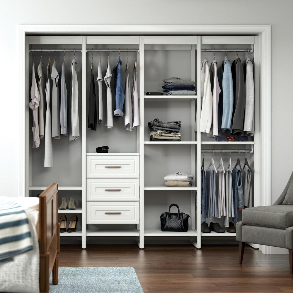 closet storage systems with drawers