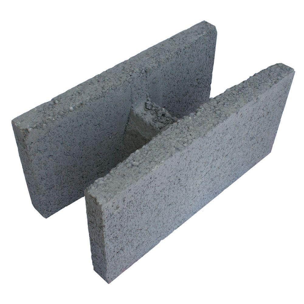 8 in. x 8 in. x 16 in. Gray Concrete Double Open End Bond Beam Block