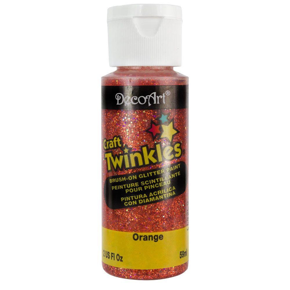 DecoArt 2 oz. Craft Twinkles Orange Glitter PaintDCT133 The Home Depot