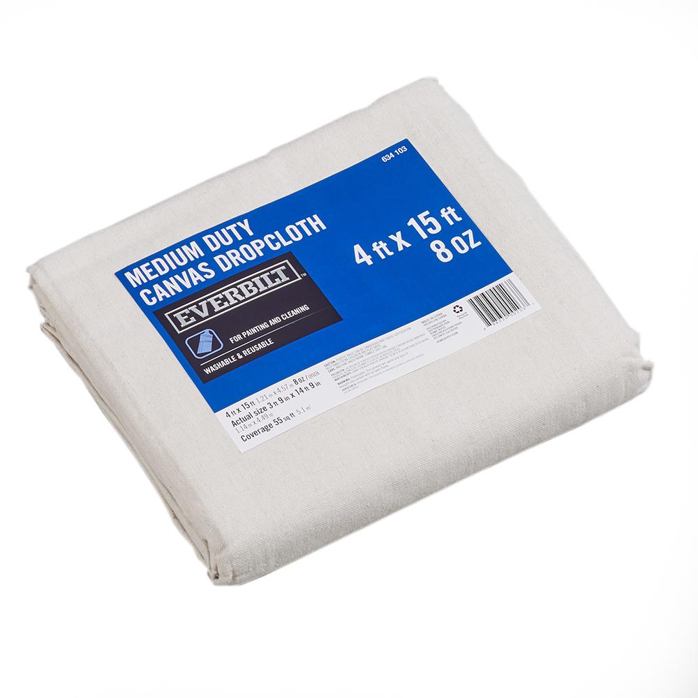 3 ft. 9 in. x 14 ft. 9 in. 8 oz. Canvas Drop Cloth415CV8 The Home Depot