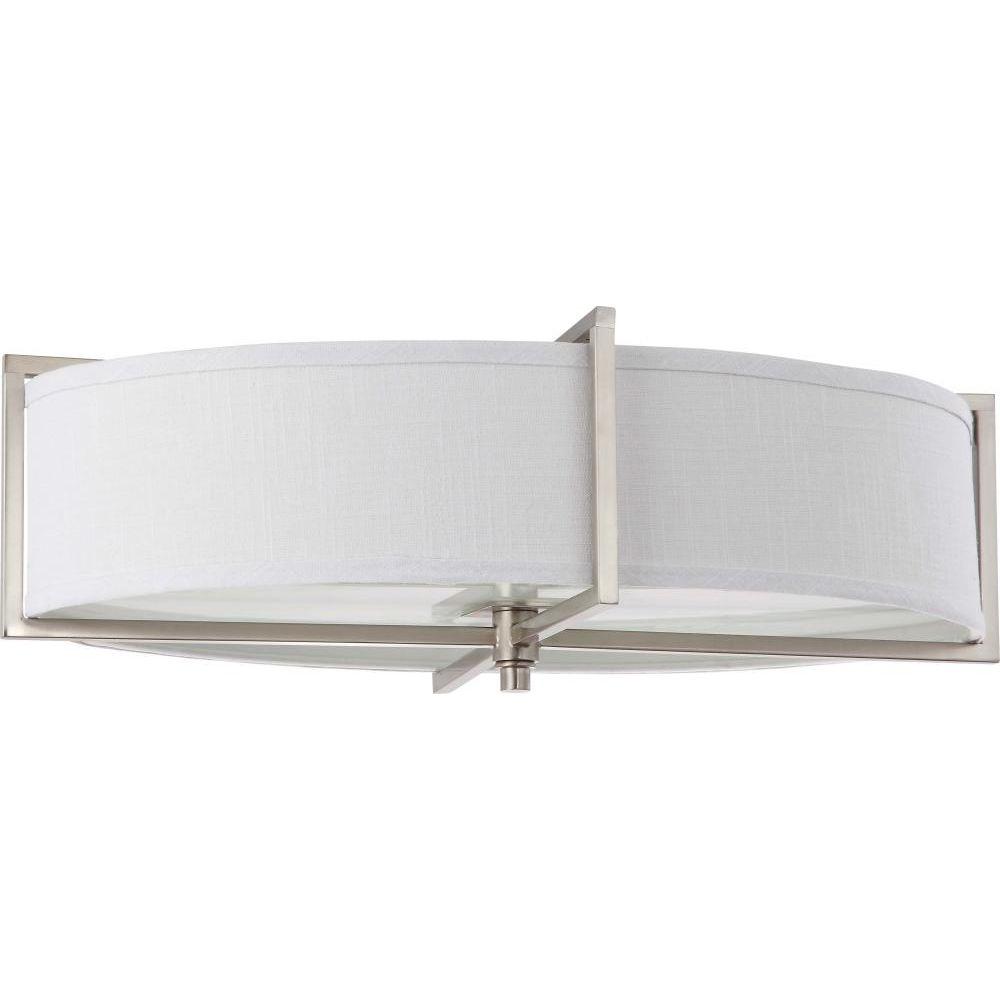 Nuvo Lighting  60/4349  Ceiling Fixtures  Portia ES  Indoor Lighting  Flush Mount  ;Brushed Nickel