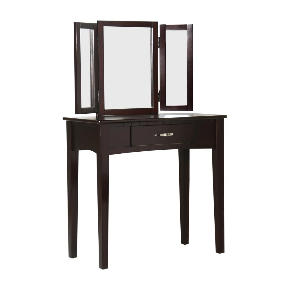 Furniture Of America Dalorry 2 Piece Espresso Vanity Set Idf