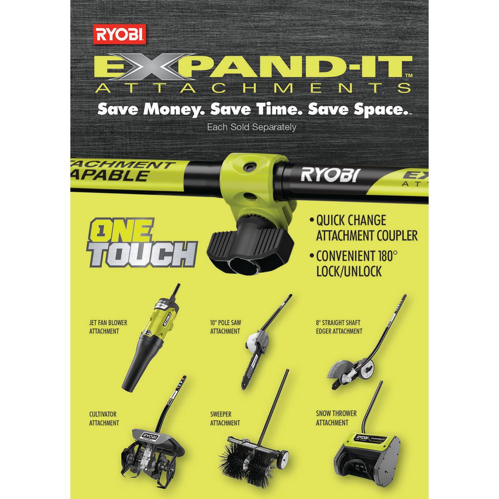 Ryobi 25cc 2 Cycle Attachment Capable Full Crank Curved Shaft Gas String Trimmer Ry252cs The Home Depot