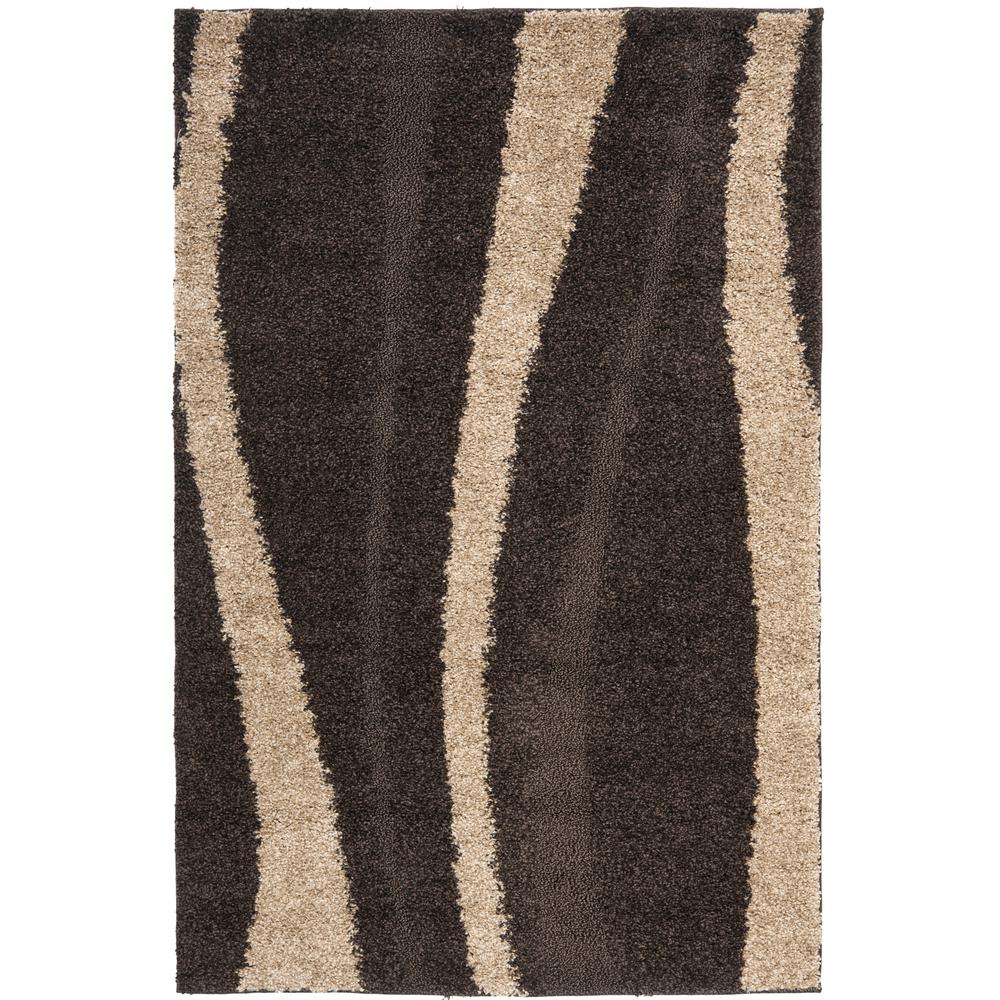 Safavieh Florida Dark Brown Beige 8 Ft X 10 Area Rug