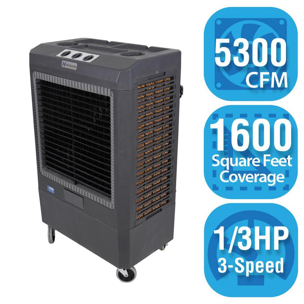 Hessaire 5,300 CFM 3-Speed Portable Evaporative Cooler for 1,600 sq. ft
