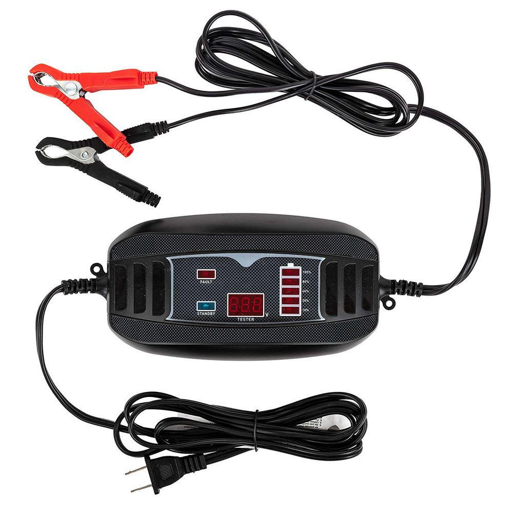 Maxworks 4 Amp 12 Volt Smart Automatic Battery Charger 50009 The Home Depot