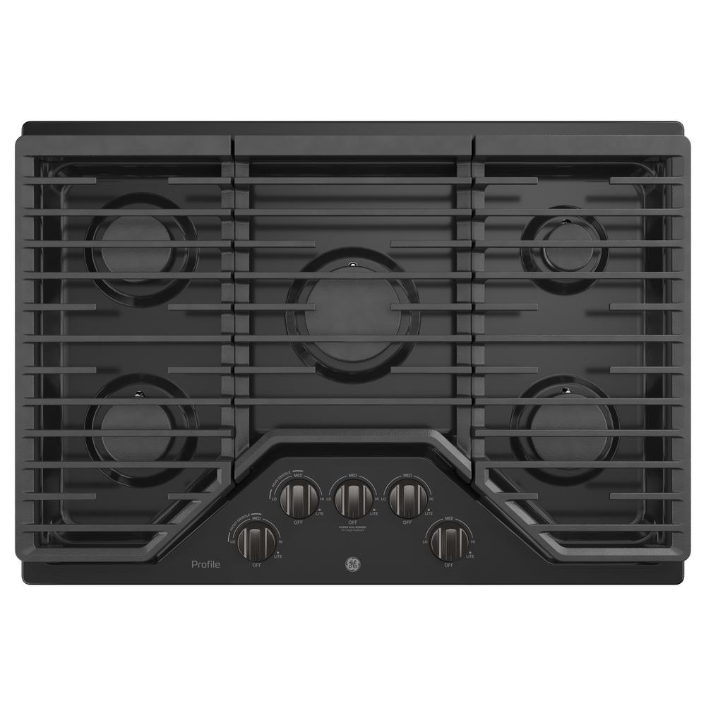 Ge Profile 30 In Gas Cooktop In Black Stainless Steel With 5