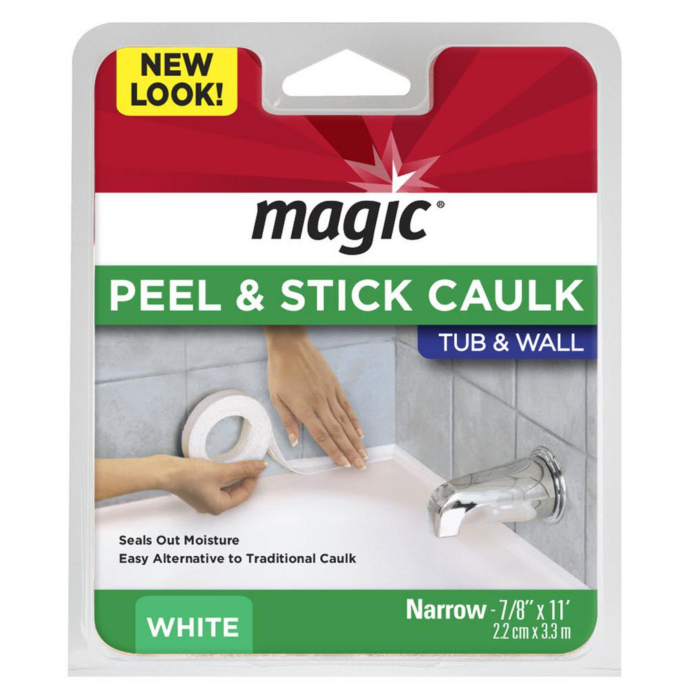 Magic 7/8 in. x 11 ft. Tub and Wall, Peel and Stick Caulk Strip in