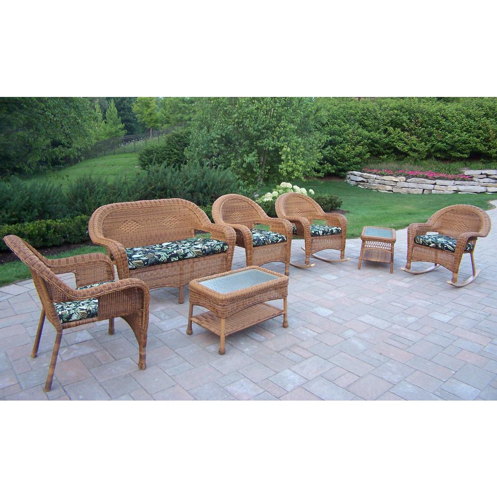 La-Z Boy Bristol 4-Piece Wicker Outdoor Seating Set with Essence Garnet ...