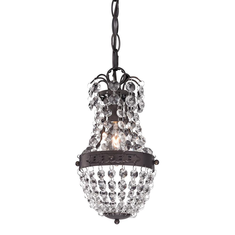 Titan Lighting Camborne 1 Light Dark Bronze Mini Pendant With Clear Titan Lighting Camborne 1 Light Dark Bronze Mini Pendant With Clear Crystal