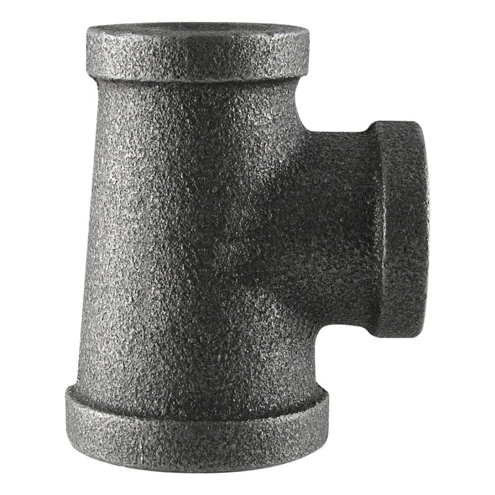 LDR Industries 1/2 in. x 1/2 in. x 3/4 in. Black Iron ...