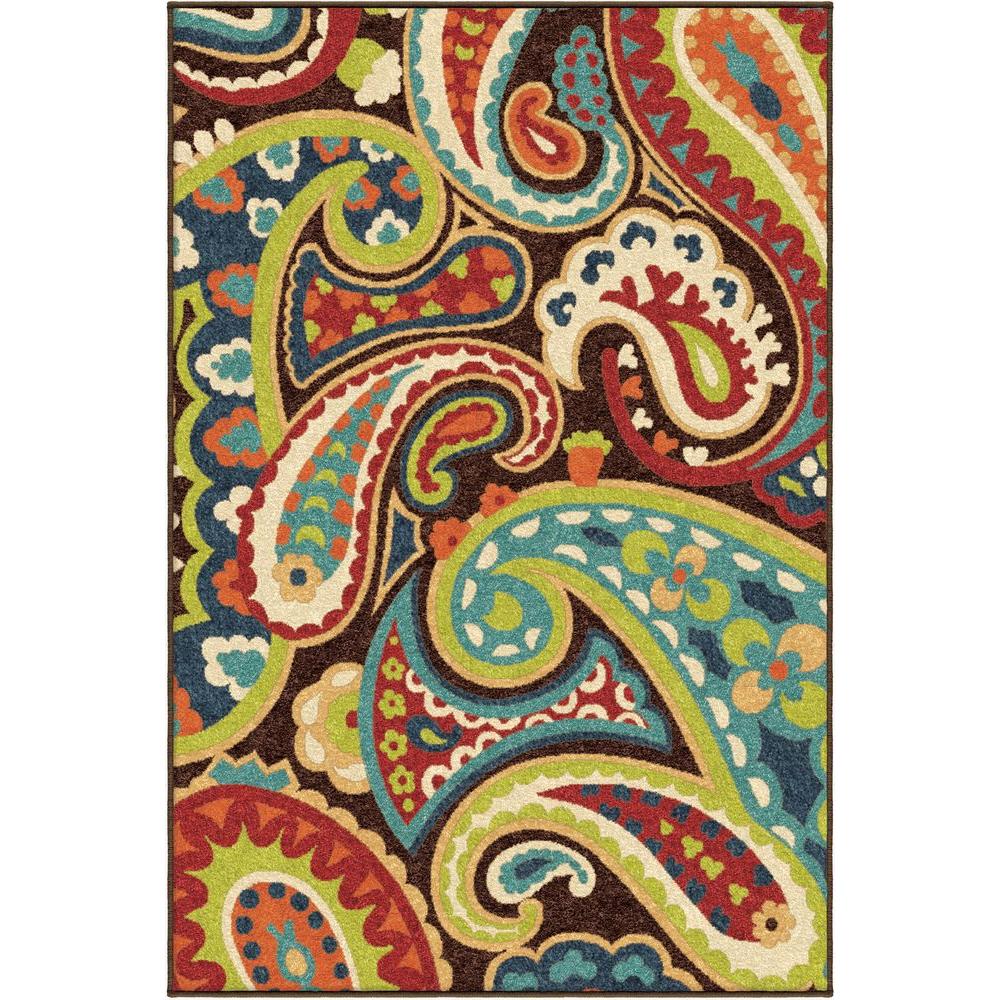 Paisley Rain Multi 5 ft. x 8 ft. Indoor Area Rug298925 The Home Depot