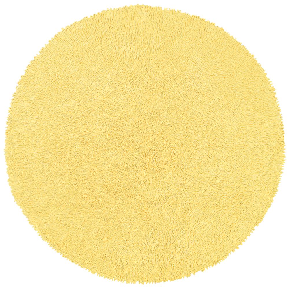 Yellow Shag Chenille Twist 3 ft. x 3 ft. Round Accent RugCHS3003R