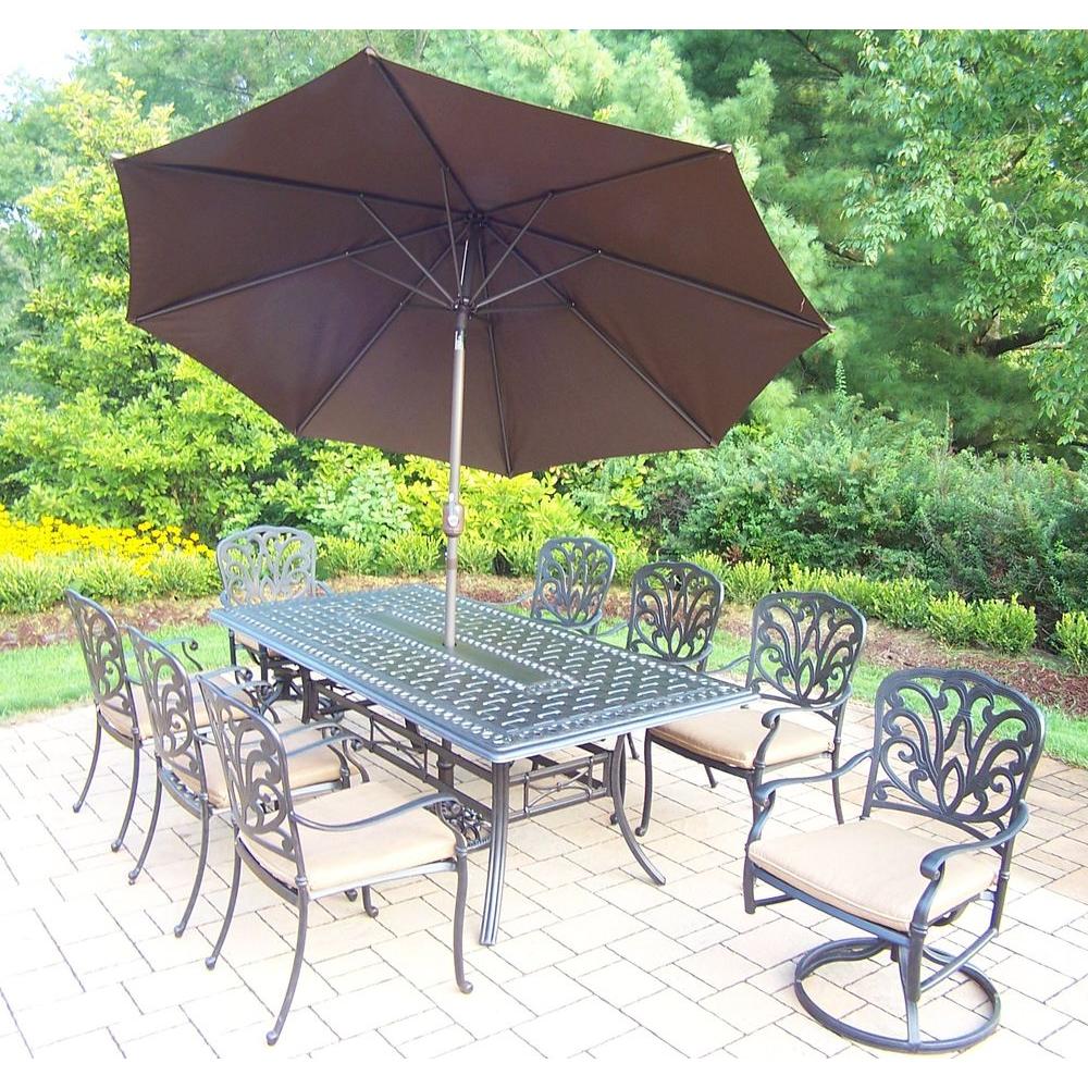 Oakland Living Mississippi Cast Aluminum 5Piece Swivel Patio or Porch