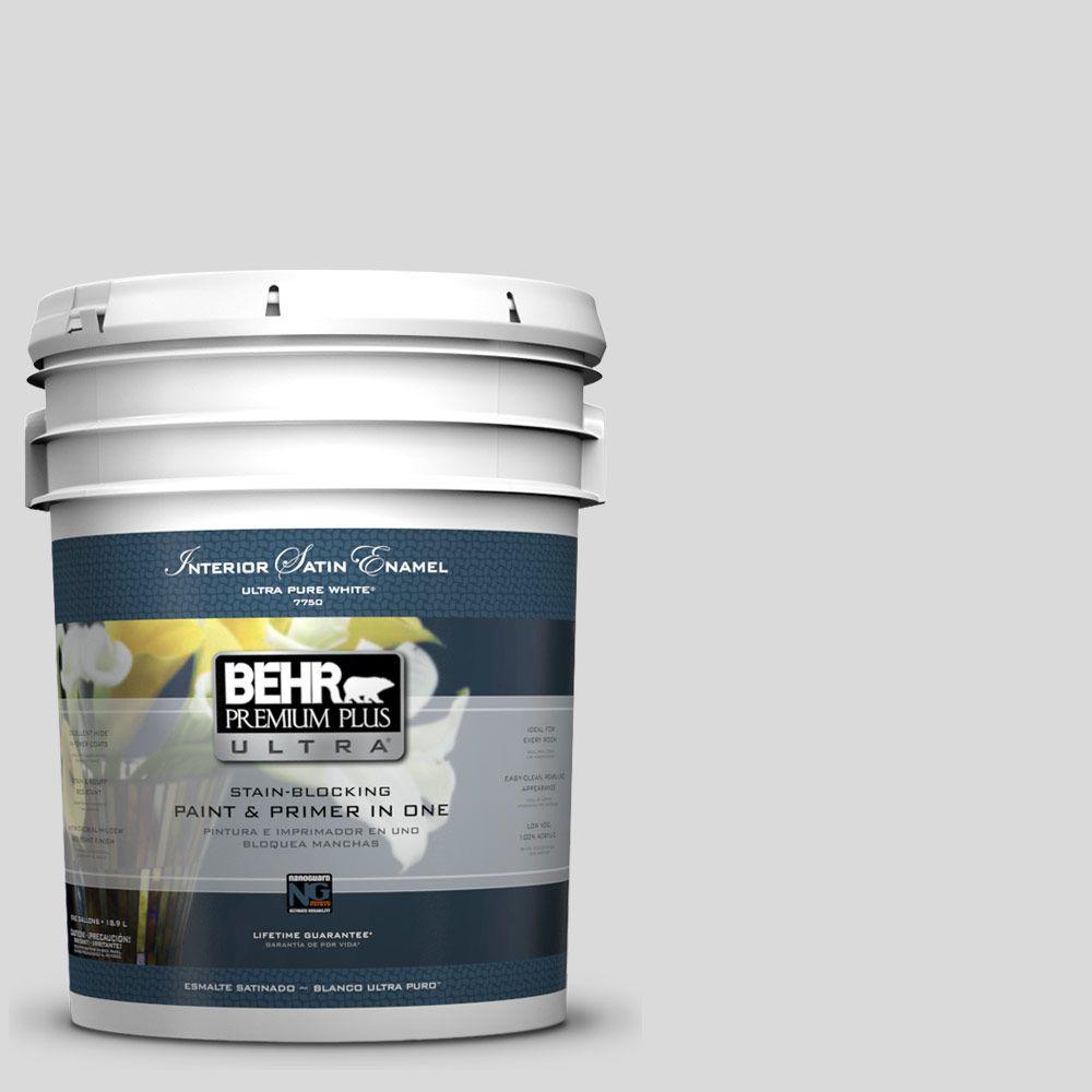 BEHR Premium Plus Ultra 5 gal. #790E-1 Subtle Touch Satin Enamel ...