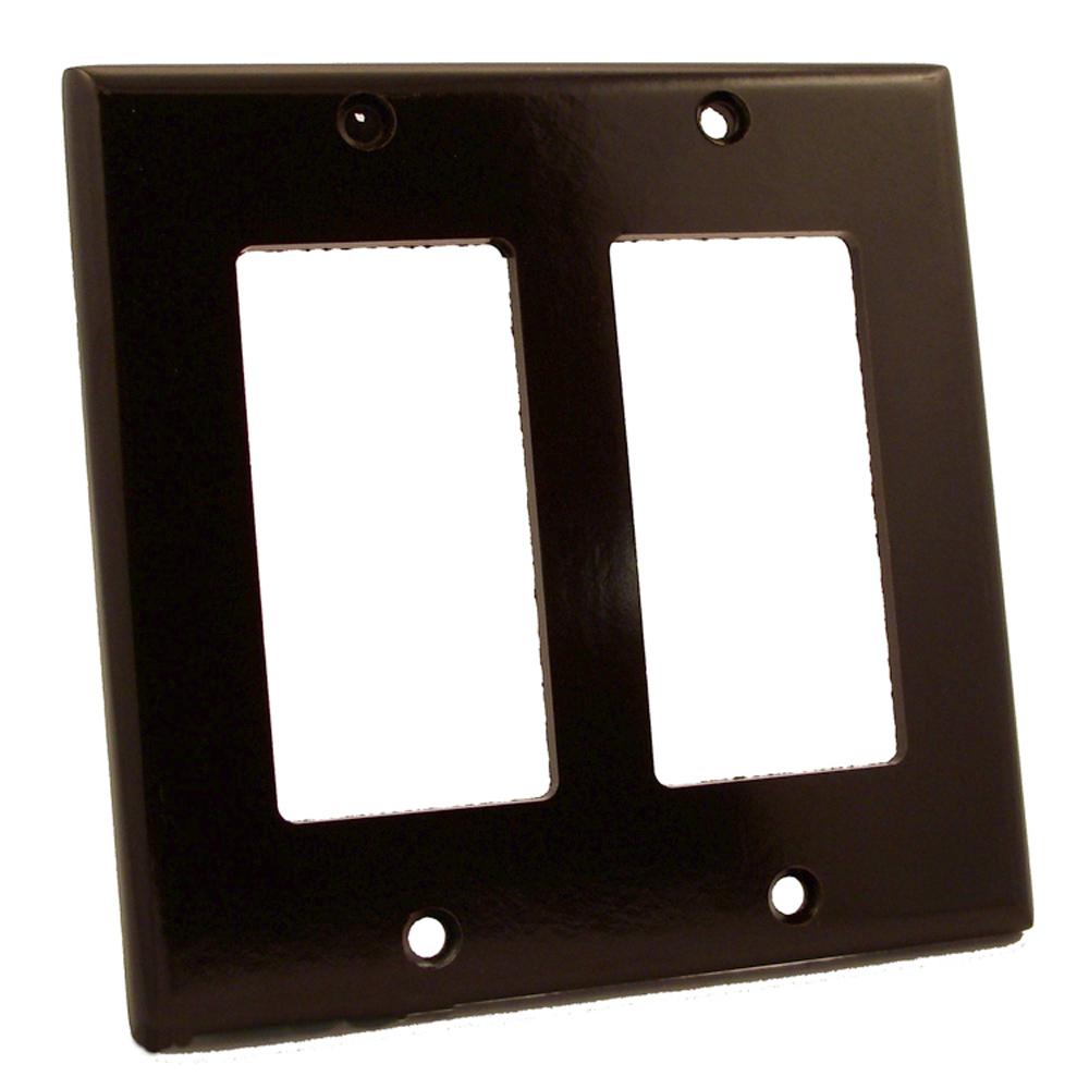 Leviton Decora 2Gang Rocker Wall Plate, Brown80409 The Home Depot
