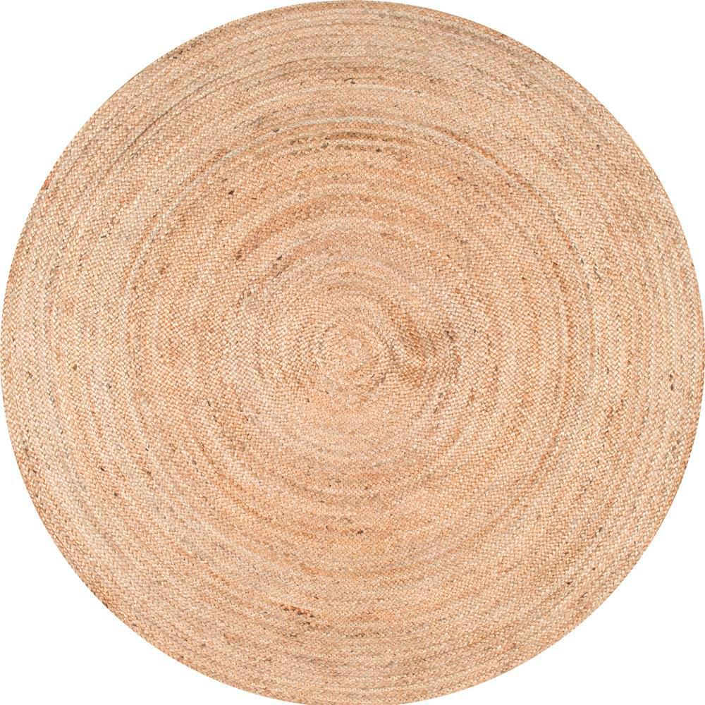 nuLOOM Rigo Chunky Loop Jute Tan 3 ft. Round RugTAJT03R303 The Home