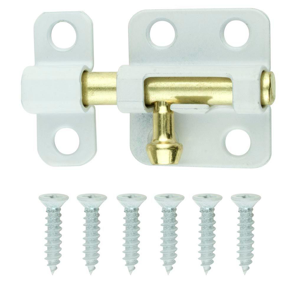White Fence Gate Latches Slide Bolts Fencing Parts