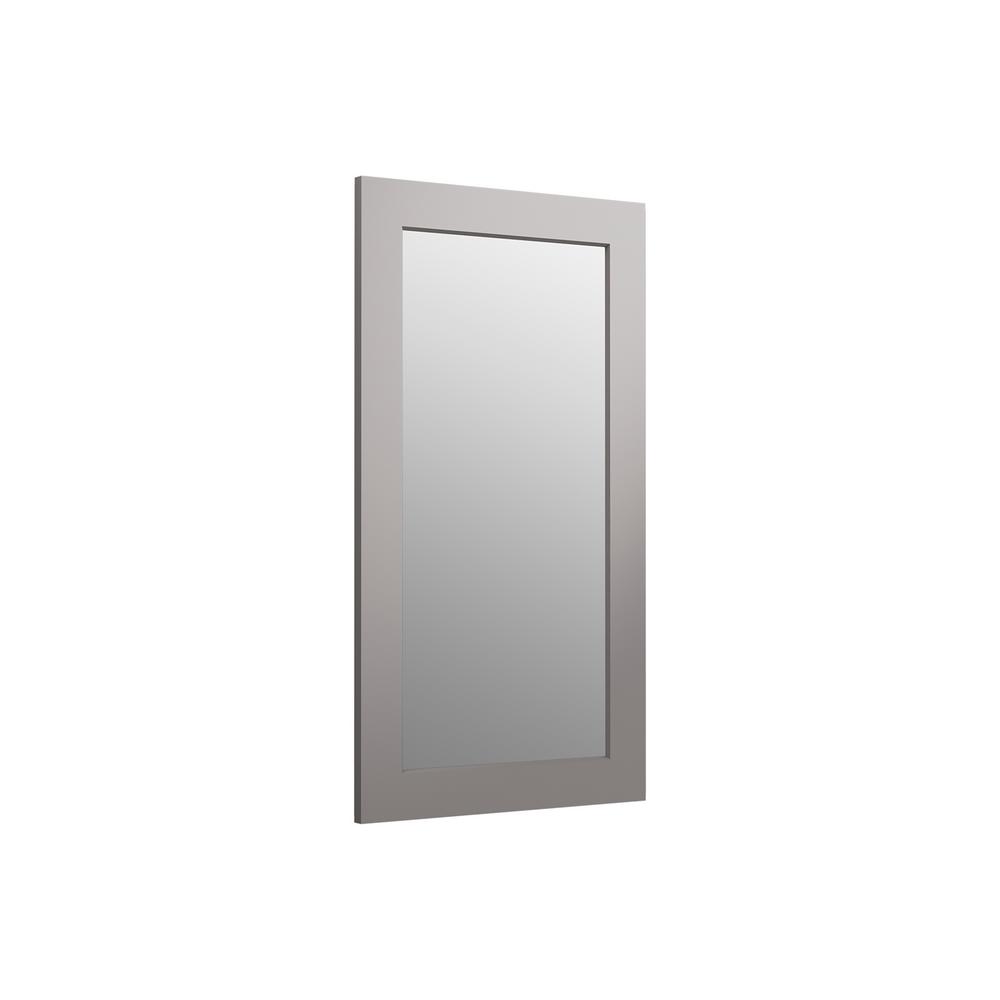 KOHLER Poplin/Marabou 35.5 in. H Framed Mirror in Mohair GreyK99666