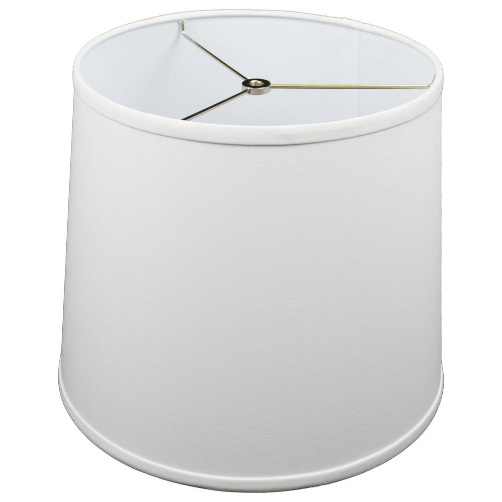 12 in. Top Diameter x 14 in. Bottom Diameter x 12 in. Linen White Slant