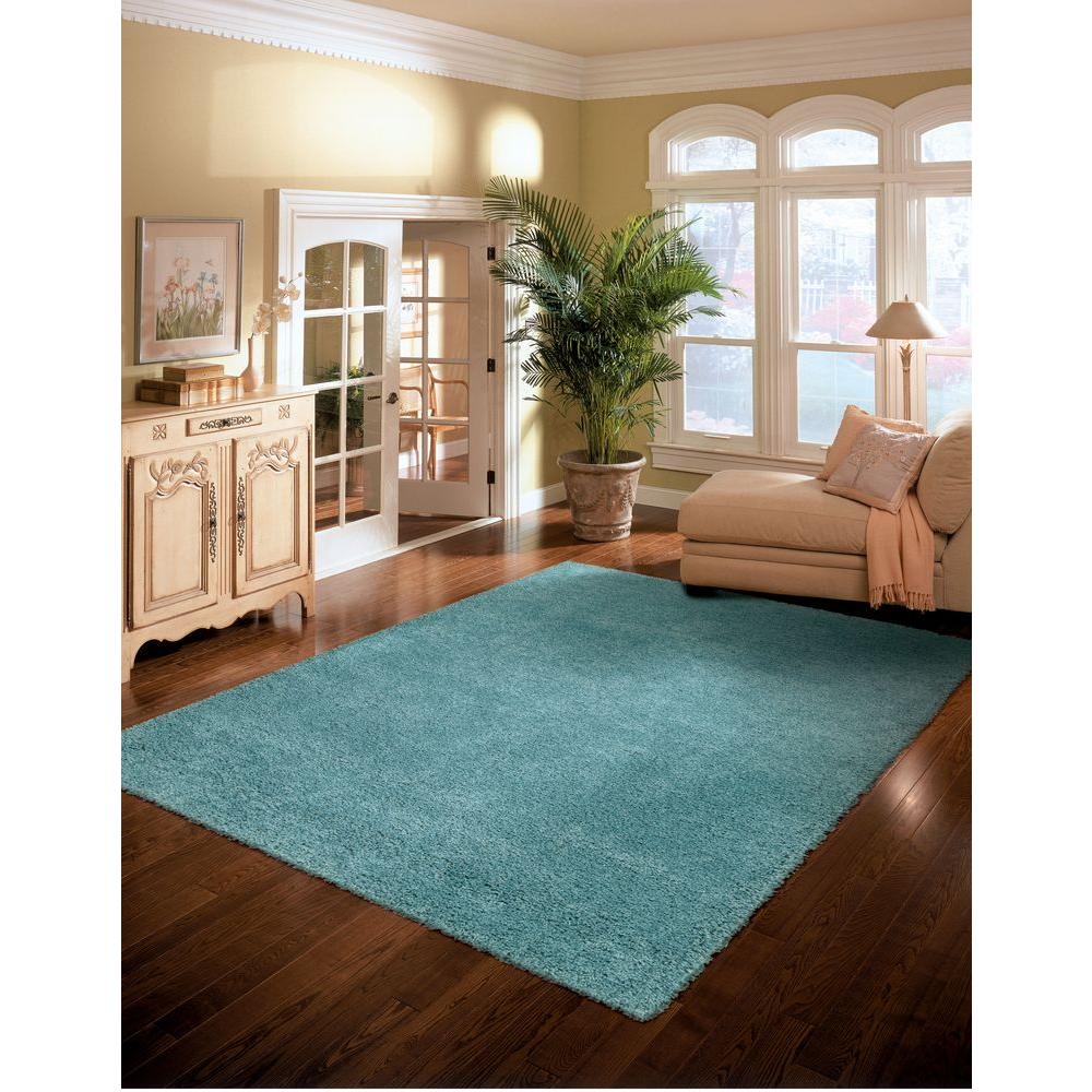 Natural Harmony Gypsy Aqua Custom Area Rug With Pad 115591 The