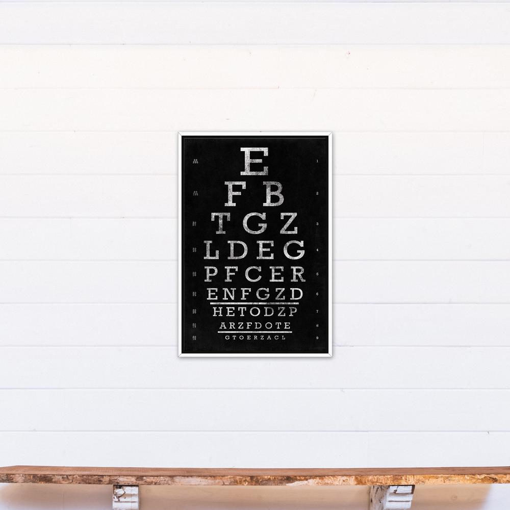 5 26 Wall Art Decor The Home Depot Vintage Eye Chart Printed Framed