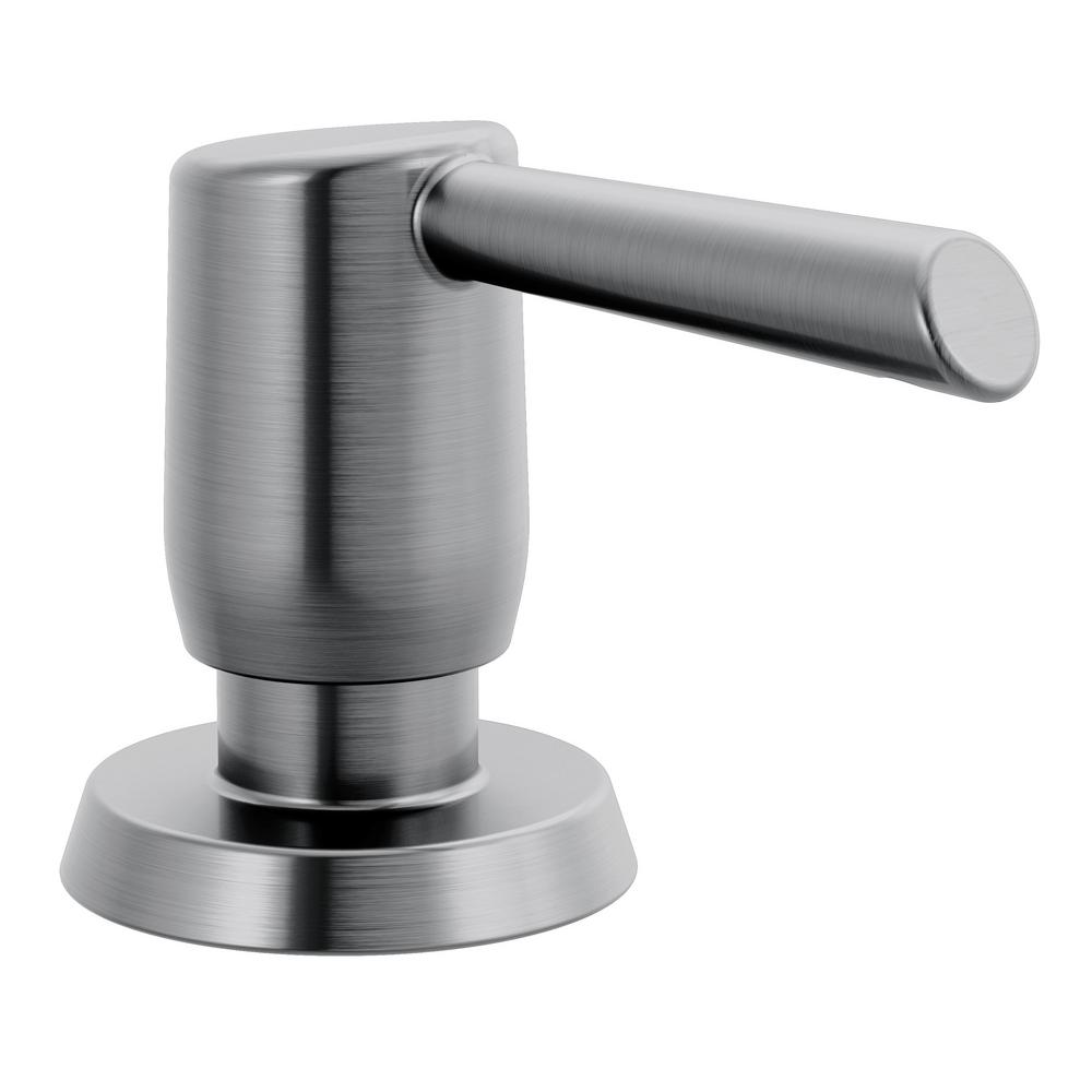 Delta Essa Deck Mount Metal Soap Dispenser In Arctic Stainless   Arctic Stainless Delta Soap Lotion Dispensers Rp100736ar 64 1000 