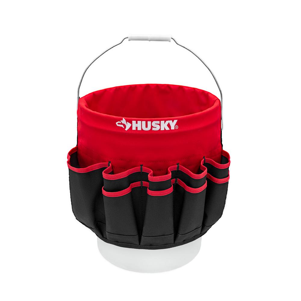Husky 12 in. Heavy Duty Water Resistant 5 Gallon Bucket Storage Tool