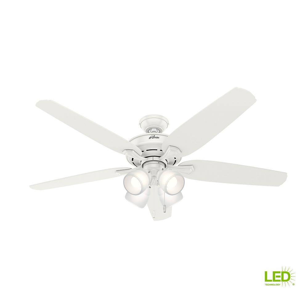 Hunter White 60 Or Greater Ceiling Fans Lighting The Home Channing 60 In Led Indoor Fresh White Ceiling Fan