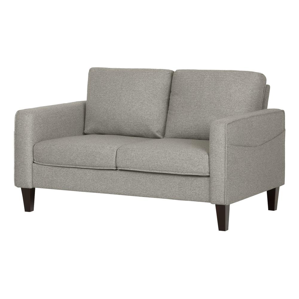 South Shore Liveit Cozy Gray Fog Sofa100300 The Home Depot