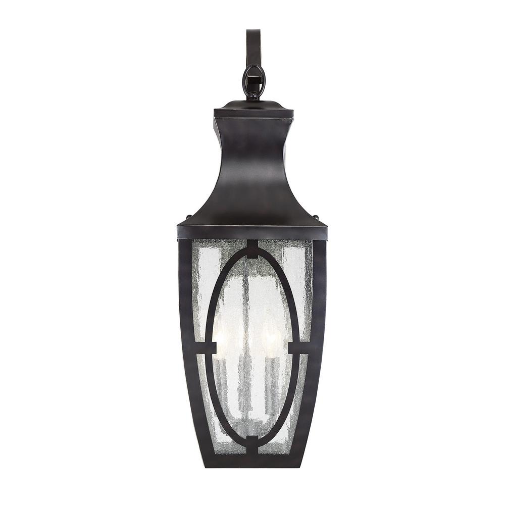 Filament Design 3Light English Bronze with Gold Outdoor Wall Mount