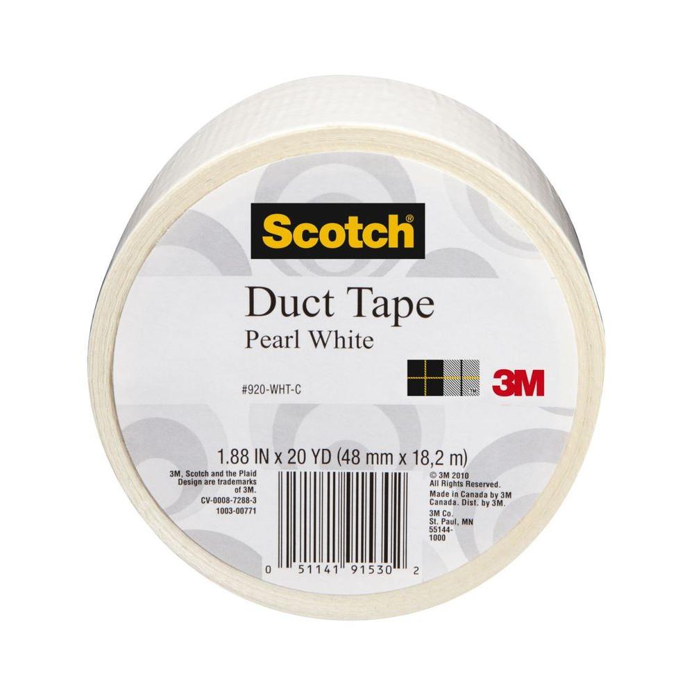 3M Scotch 1.88 in. x 20 yds. White Duct Tape (Case of 6)920WHTC