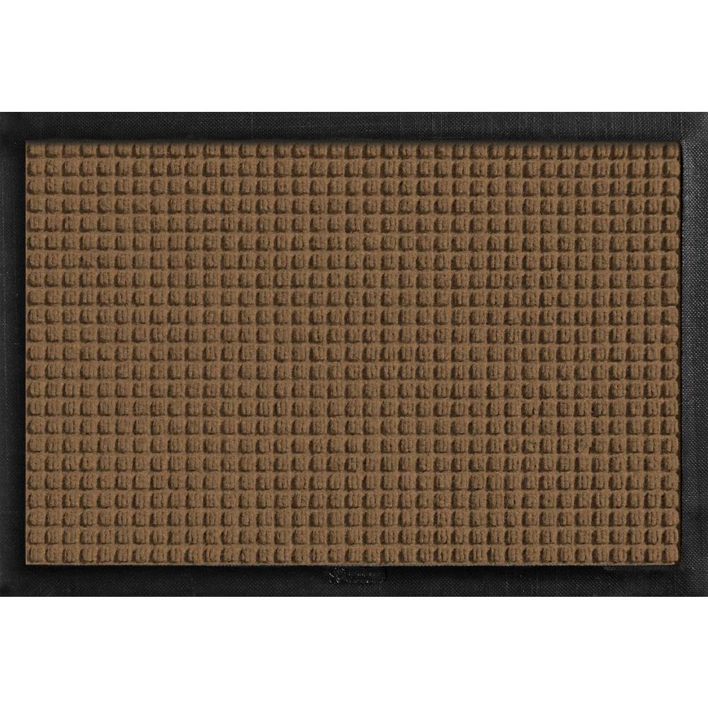 UPC 096801035518 product image for Bungalow Flooring Door Mats Aqua Shield with Rubber Border Dark Brown 17.5 in. x | upcitemdb.com