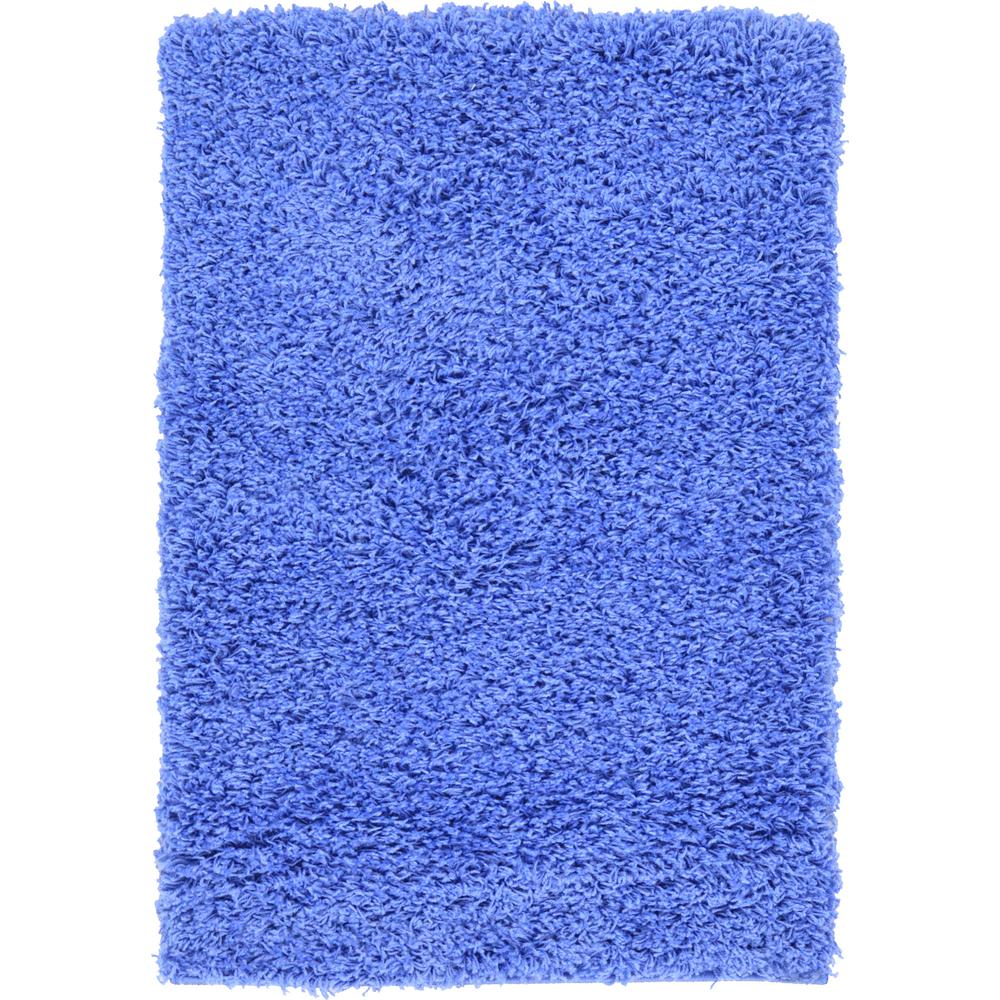 Unique Loom Solid Shag Periwinkle Blue 2'2" x 3' Rug3127843 The Home