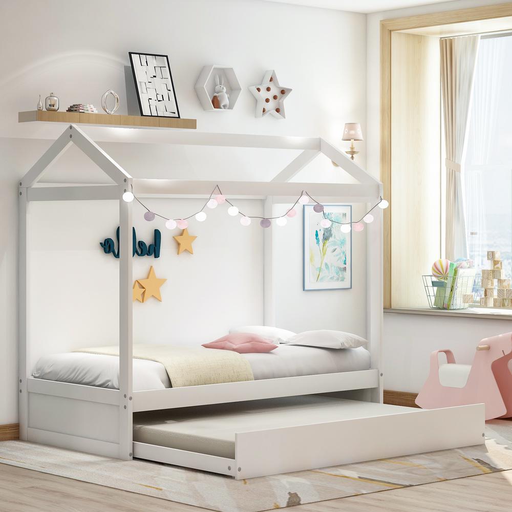 house bed frame with trundle