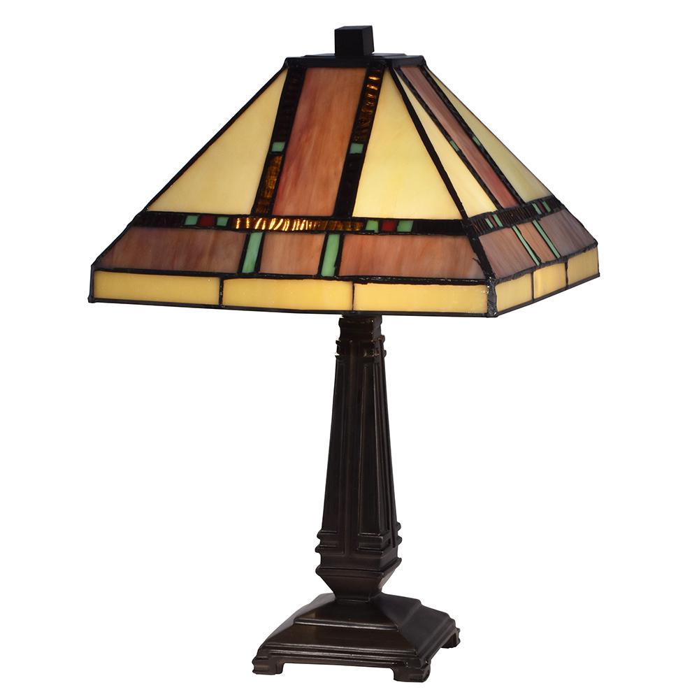 Dale Lamps Lighting The Home Depot Hyde Park Mission Mica Bronze Table Lamp