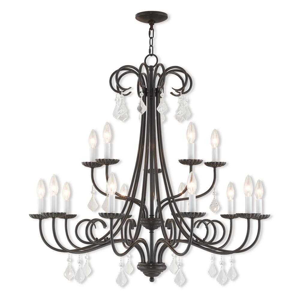 Livex Lighting Daphne 15Light English Bronze Foyer Chandelier4087992