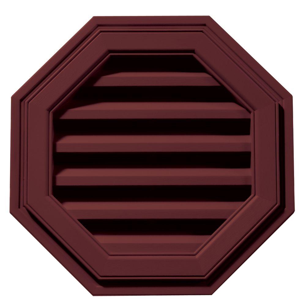 Builders Edge 18 In Octagon Gable Vent In Wineberry 120011818078