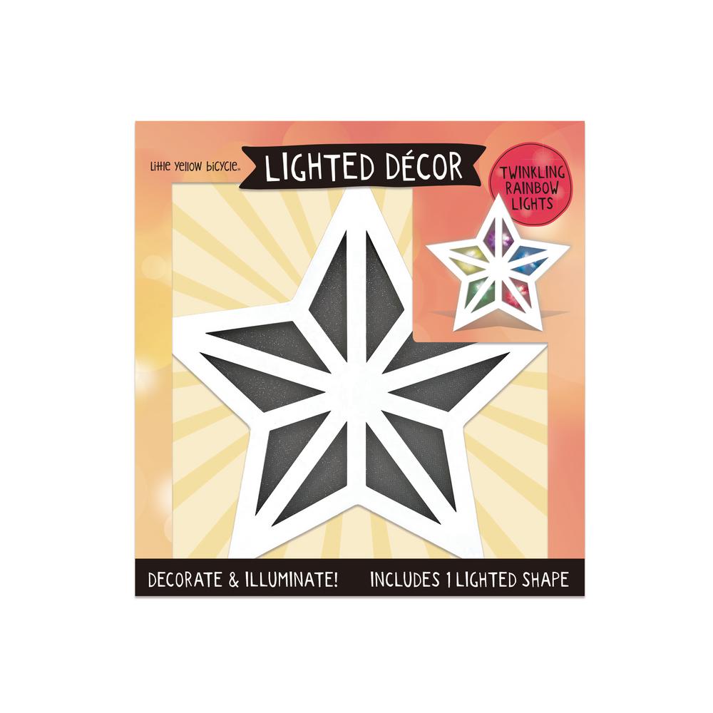 Little Yellow Bicycle Paper Mache Lighted Shape Star 36506 The