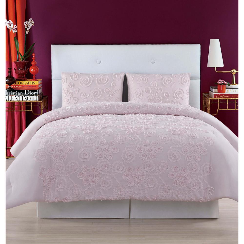 Christian Siriano Pretty 3-Piece Pink Full/Queen Comforter Set was $179.99 now $107.99 (40.0% off)