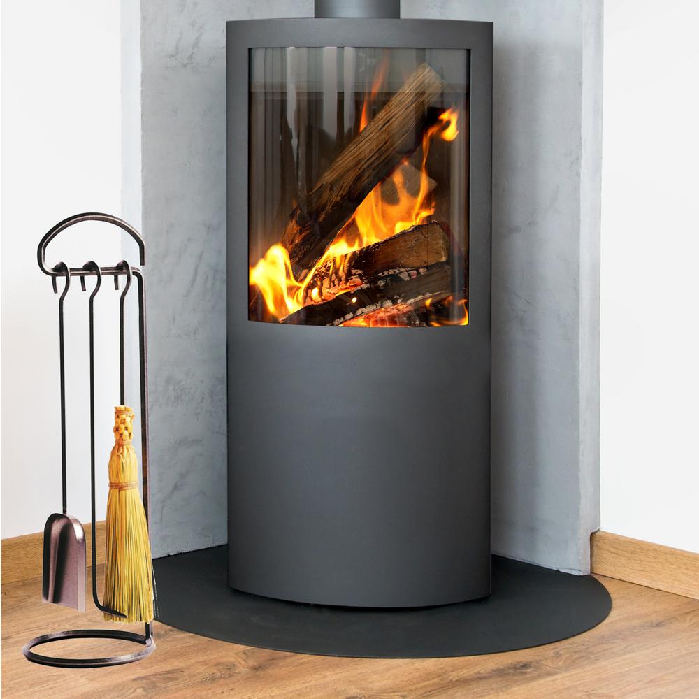 Enclume 32.5 inch 4-Piece Fireplace Tool Set in Hammered Steel by Enclume