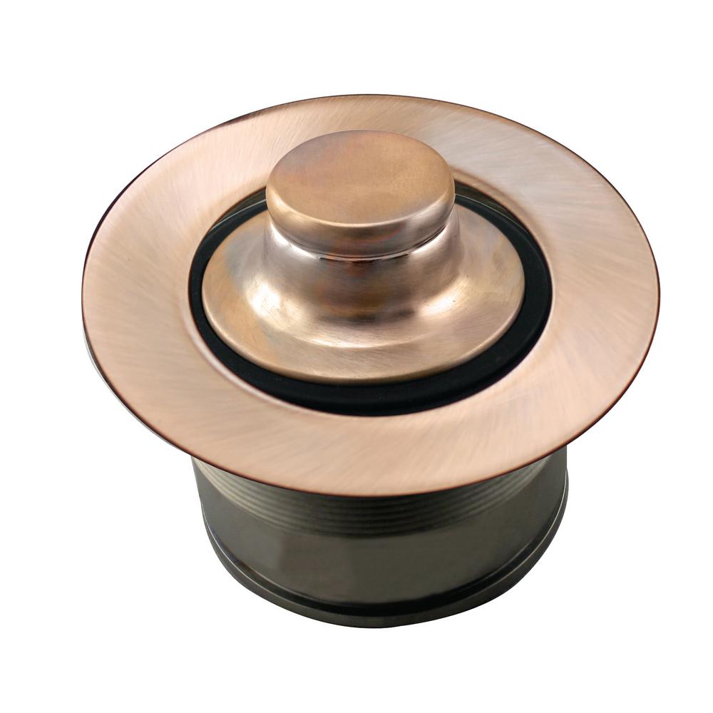 Westbrass 3 1 2 In Ez Mount Sink Disposal Flange And Stopper In Antique Copper