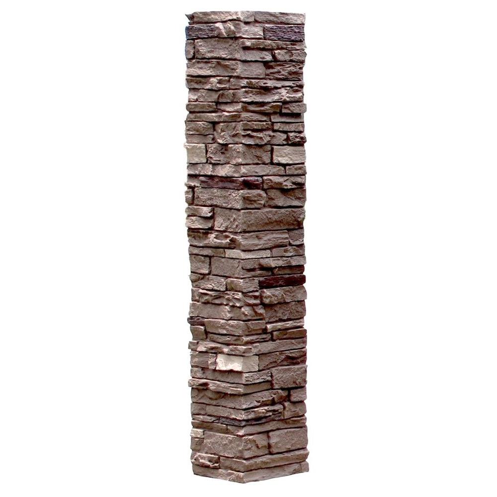 NextStone Slatestone 8 in. x 8 in. x 41 in. Brunswick Brown Faux