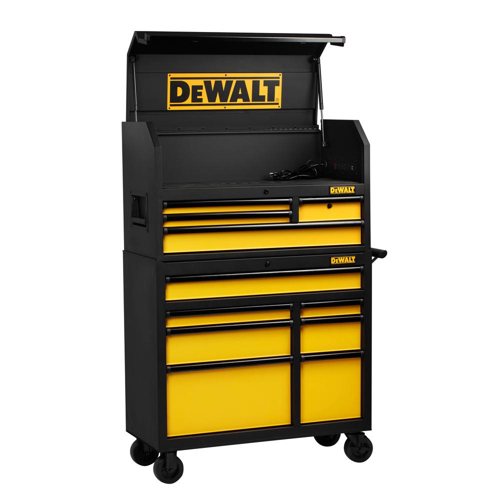 Dewalt 40 In 11 Drawer Rolling Bottom Tool Cabinet And Top Tool Chest Combo Black Dwmt78074d