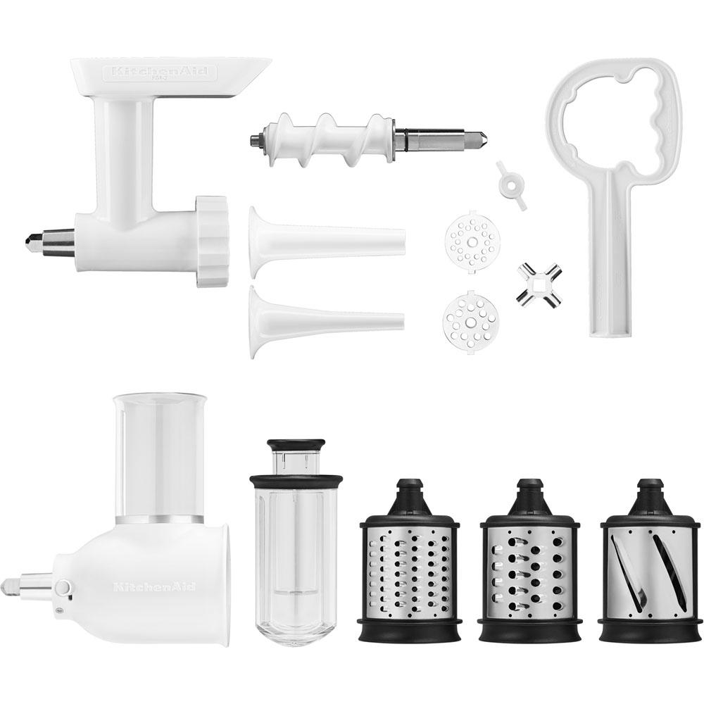 Power Hub Attachment Pack For KitchenAid Stand Mixers Slicer Shredder   White Kitchenaid Mixer Attachments Ksmgssa 64 1000 