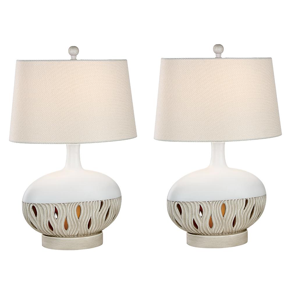 26 In Oyster Matte Indoor Table Lamp Set