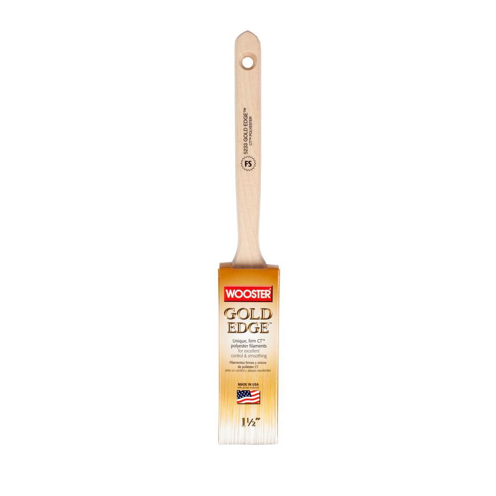 Wooster 11/2 in. Gold Edge Polyester Flat Trim Brush0052330014 The